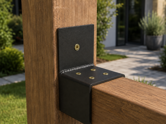 Wandhouder 90° voor houten balk