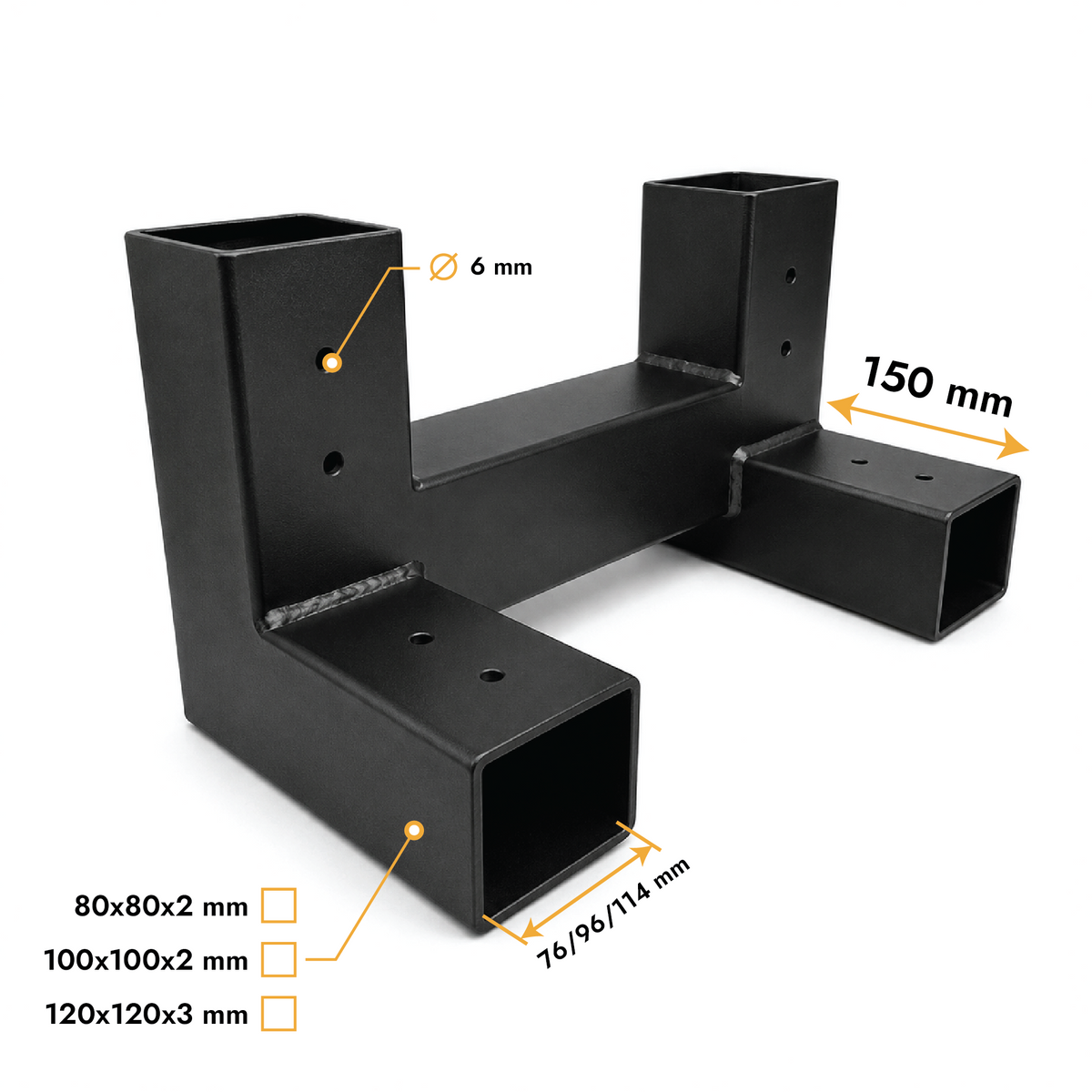 Verbinder voor een houten haardhoutrek