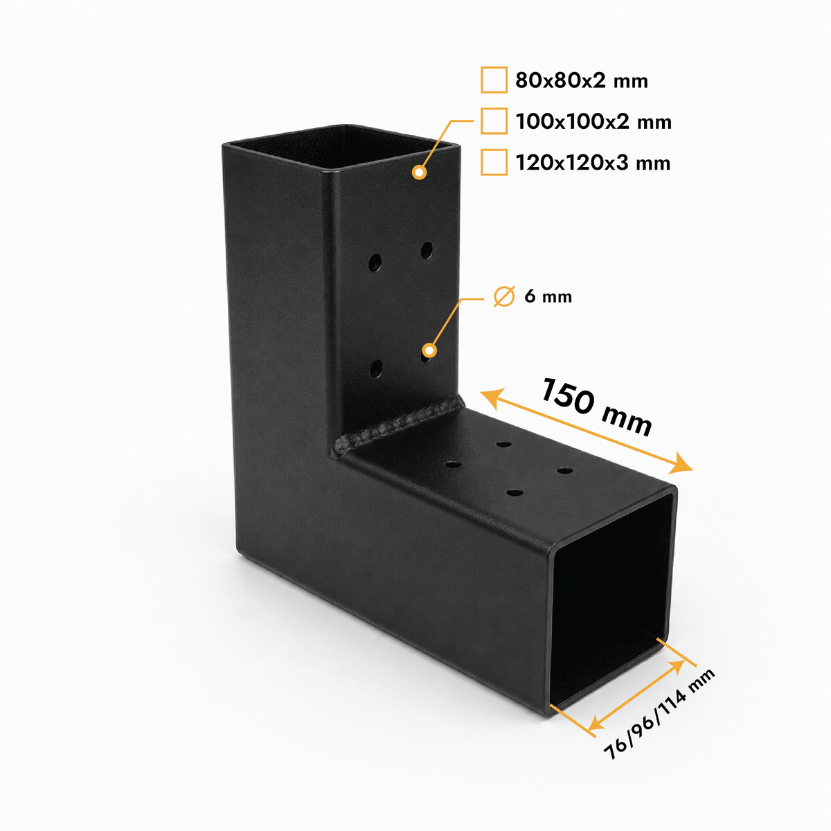 Hoekverbinder L voor houten balken