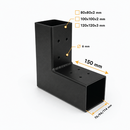 Hoekverbinder L voor houten balken