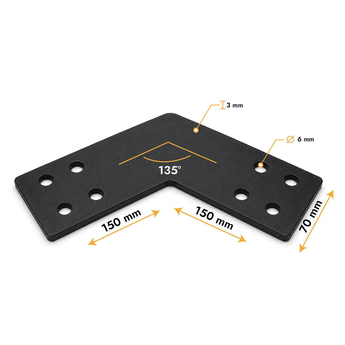 Platte balkverbinder 135°