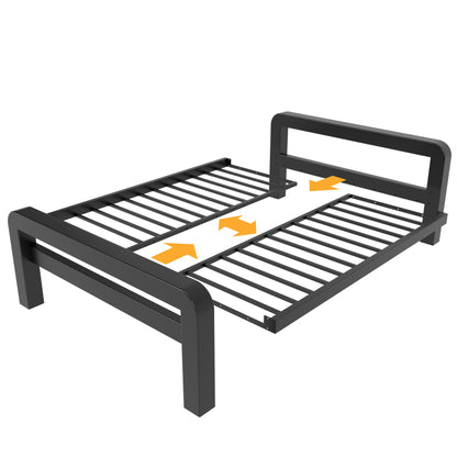 Kovová posteľ Ryka Round otvorená (profil 120 x 120 mm)