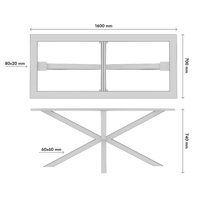 Tafelpoot Acamar Frame