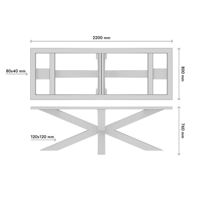 Tafelpoot Acamar Frame Extreme