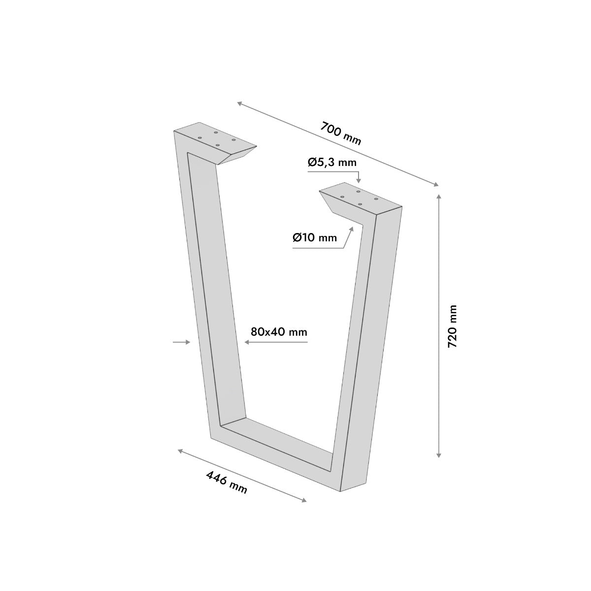 Metalen Tafelpoot Atria Epox Lite