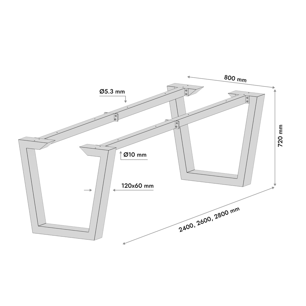 Metalen Tafelpoot Atria Epox Extreme