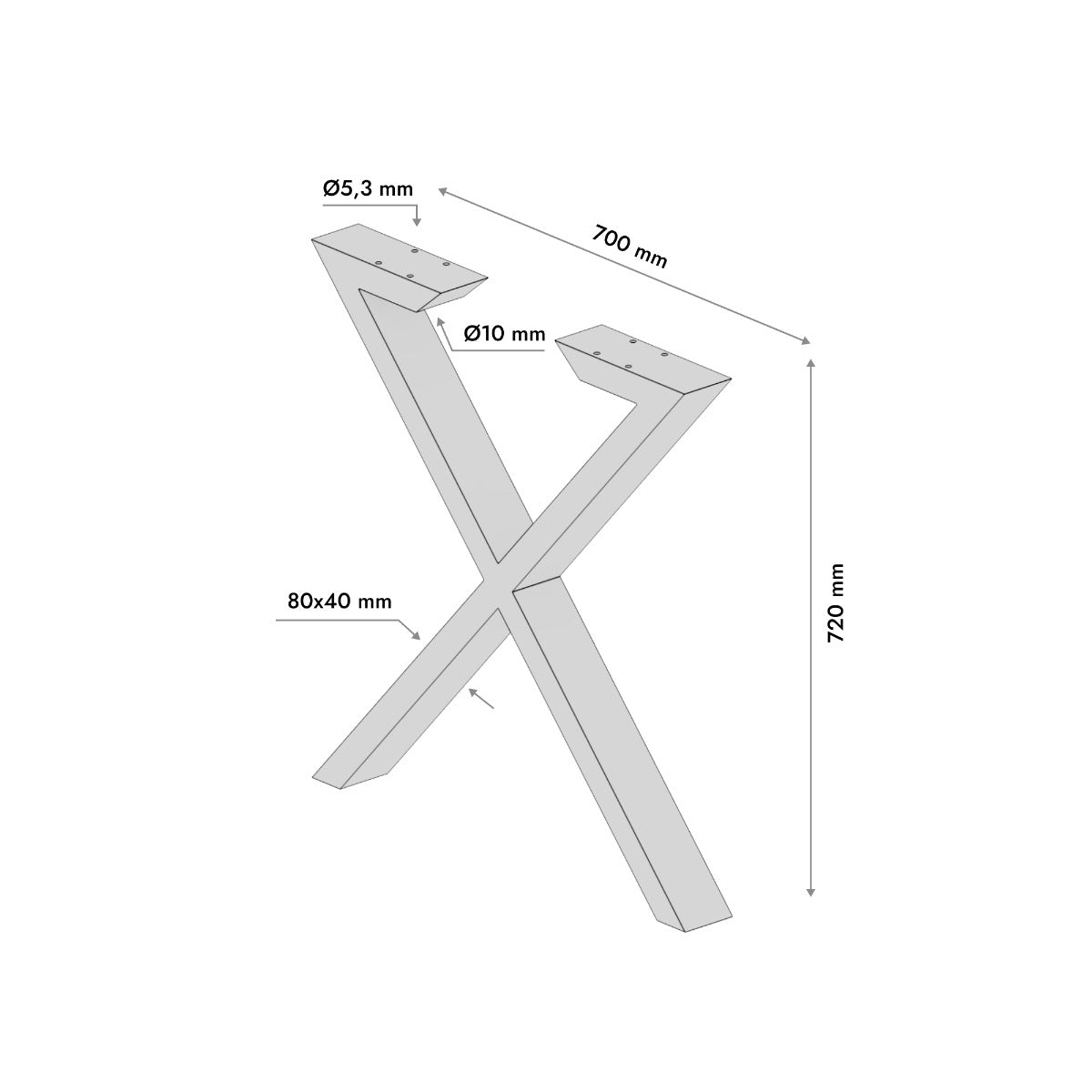 Metalen Tafelpoot Belaga Epox Lite