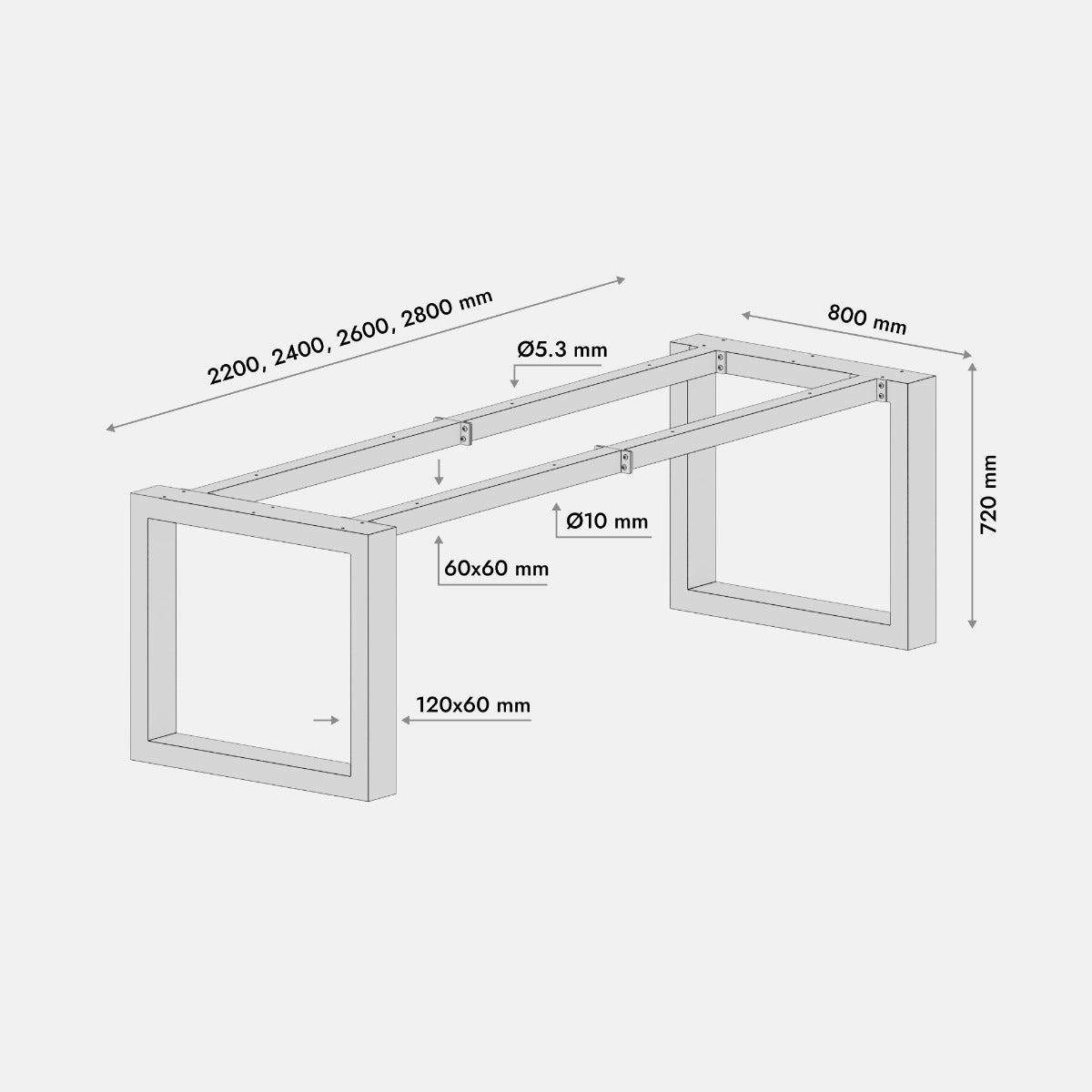 Metalen Tafelpoot Eta Extreme