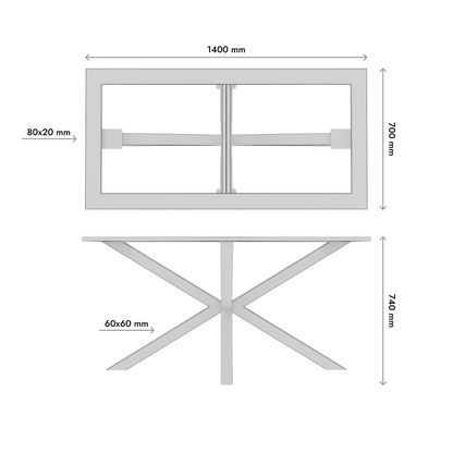 Tafelpoot Acamar Frame