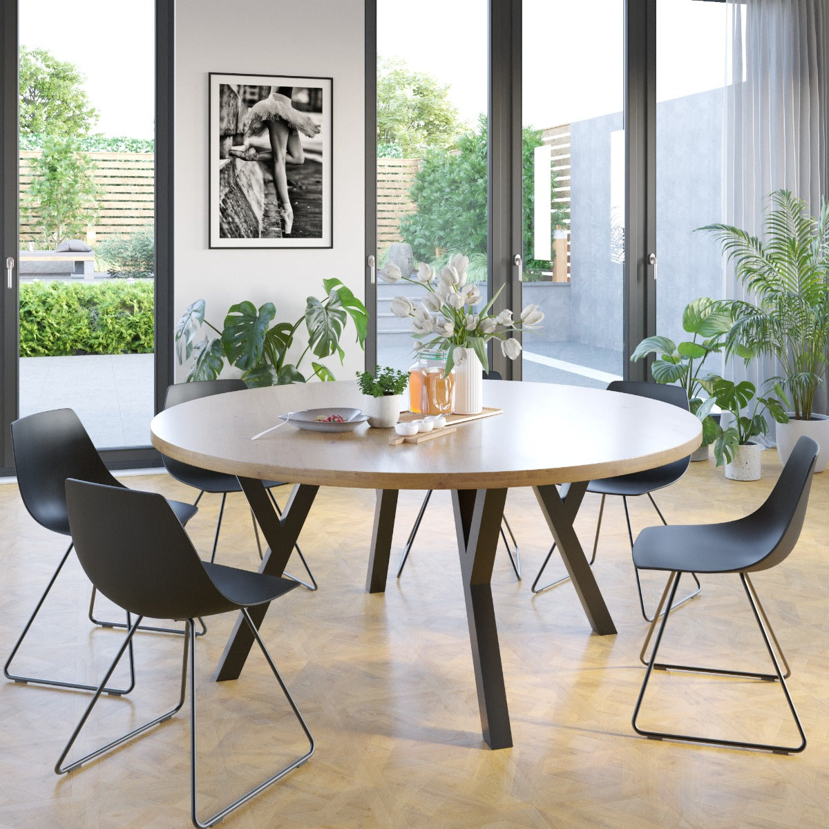 4x Metalen Tafelpoot Lucida