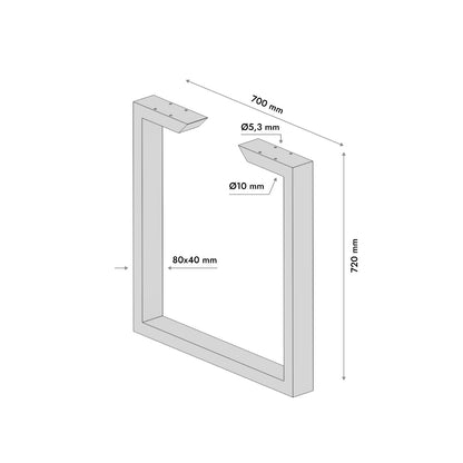 Metalen Tafelpoot Eta Epox Lite