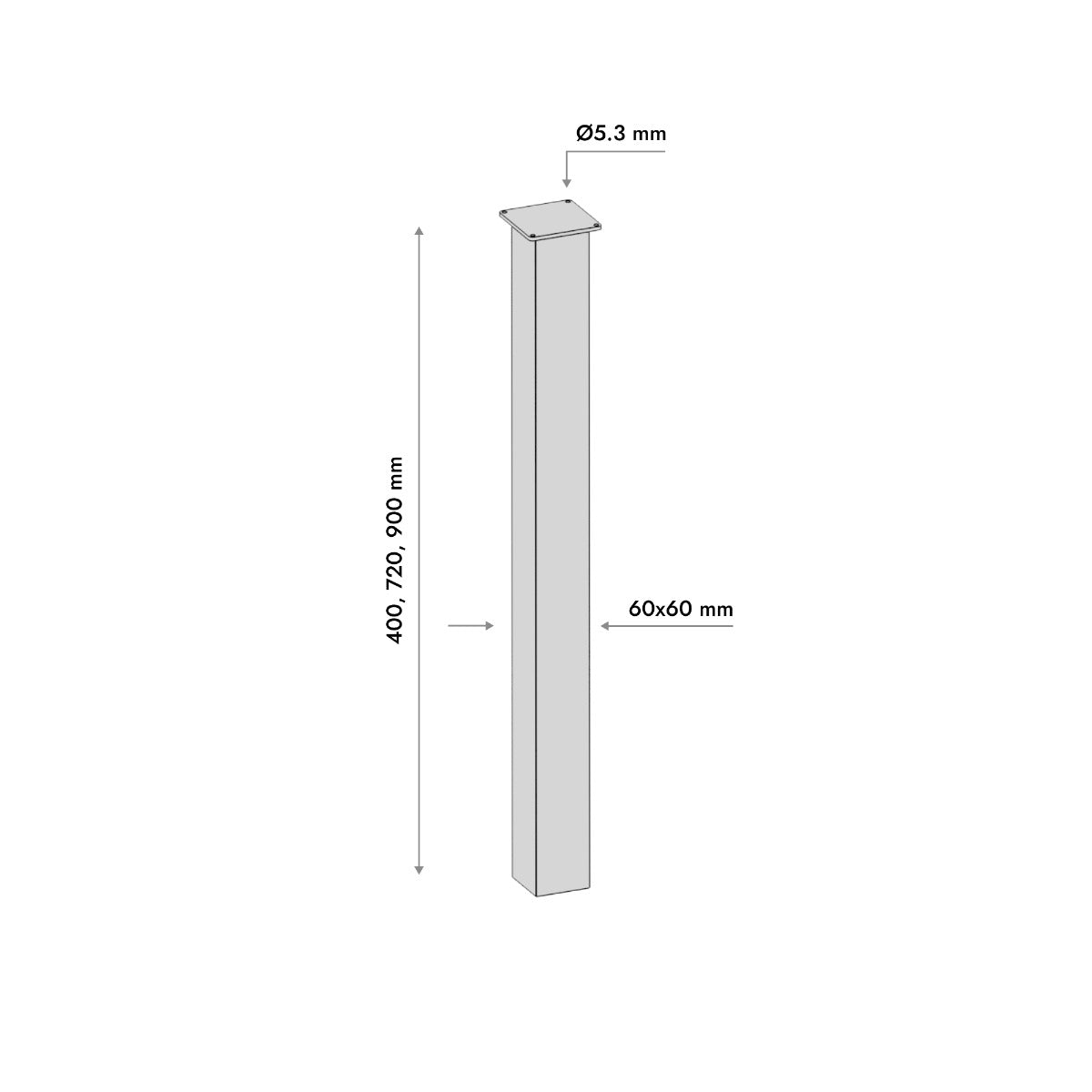 Metalen Tafelpoot Melmak Flat