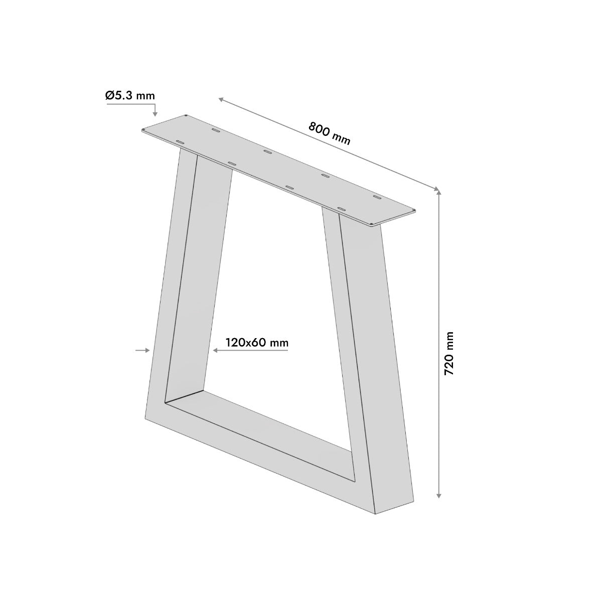 Metalen Tafelpoot Nemesis Lite Extreme